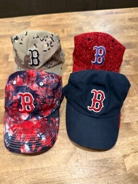 Boston Red Sox Women Ball Cap Hat Bundle
